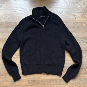 Peruvian Connection Valmorel Zip Cardigan Black size XS